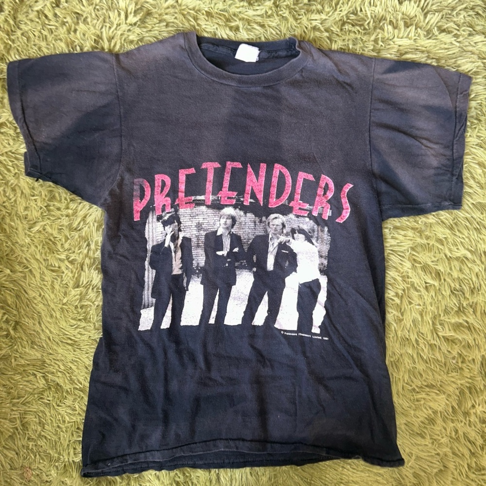 Black vintage Pretenders T-Shirt 1981